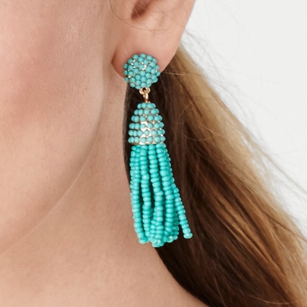 Bauble Bar Piñata Tassel Earrings in Turquoise